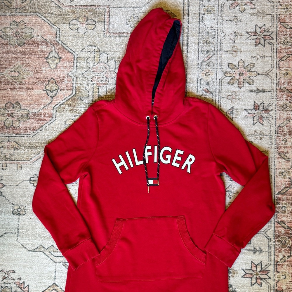 Red Hilfiger Hoodie Dress